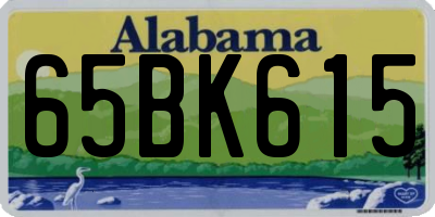 AL license plate 65BK615