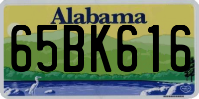AL license plate 65BK616