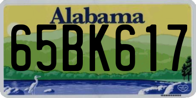 AL license plate 65BK617