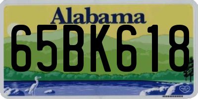AL license plate 65BK618