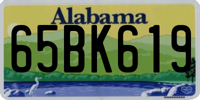 AL license plate 65BK619
