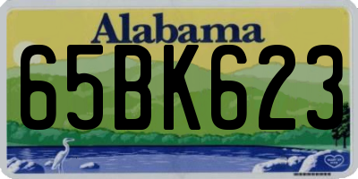 AL license plate 65BK623