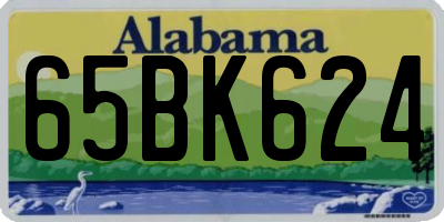 AL license plate 65BK624