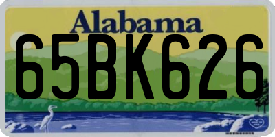 AL license plate 65BK626