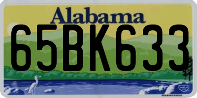 AL license plate 65BK633