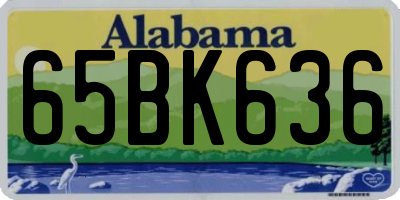 AL license plate 65BK636