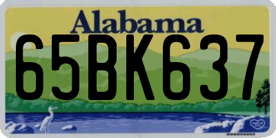 AL license plate 65BK637