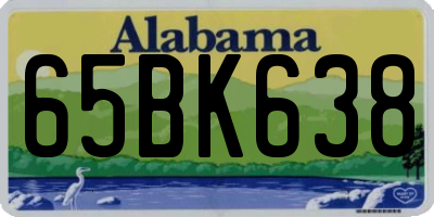 AL license plate 65BK638
