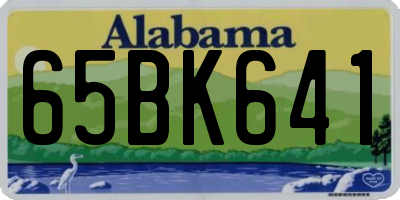 AL license plate 65BK641