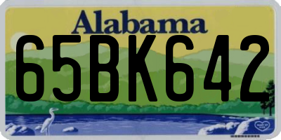AL license plate 65BK642