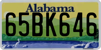 AL license plate 65BK646