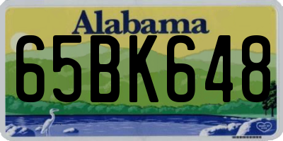 AL license plate 65BK648