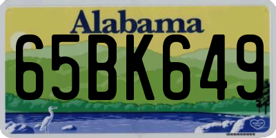 AL license plate 65BK649