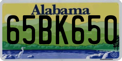 AL license plate 65BK650