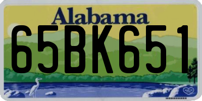AL license plate 65BK651