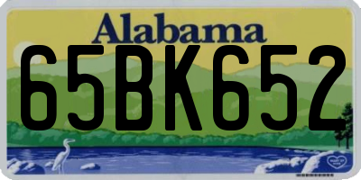 AL license plate 65BK652