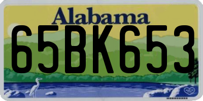 AL license plate 65BK653