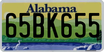 AL license plate 65BK655