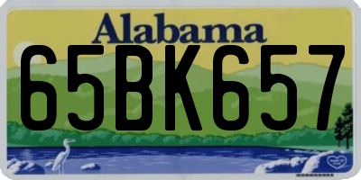AL license plate 65BK657