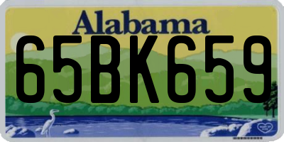 AL license plate 65BK659