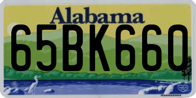 AL license plate 65BK660