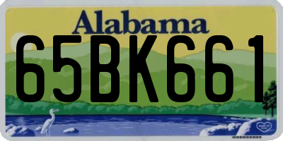 AL license plate 65BK661