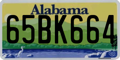 AL license plate 65BK664