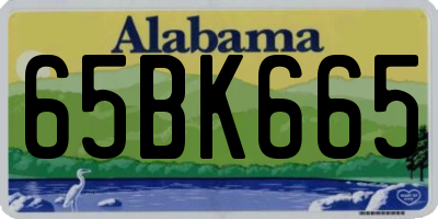 AL license plate 65BK665