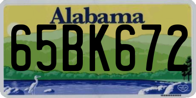 AL license plate 65BK672