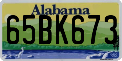 AL license plate 65BK673