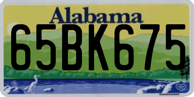 AL license plate 65BK675