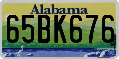 AL license plate 65BK676