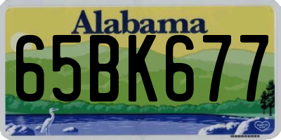AL license plate 65BK677