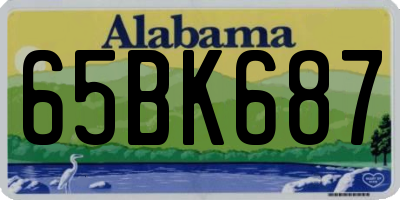 AL license plate 65BK687