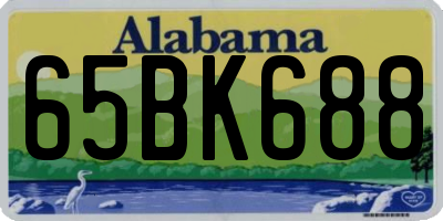 AL license plate 65BK688