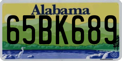 AL license plate 65BK689