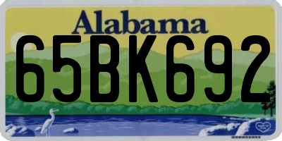 AL license plate 65BK692