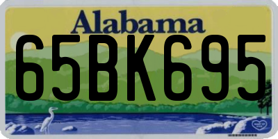 AL license plate 65BK695