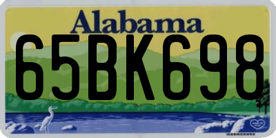 AL license plate 65BK698