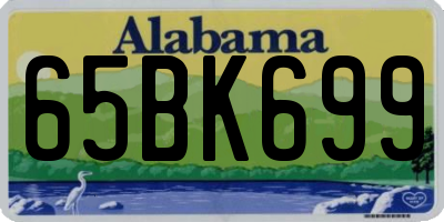 AL license plate 65BK699