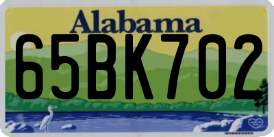 AL license plate 65BK702