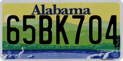 AL license plate 65BK704