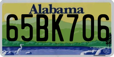 AL license plate 65BK706