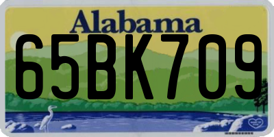 AL license plate 65BK709