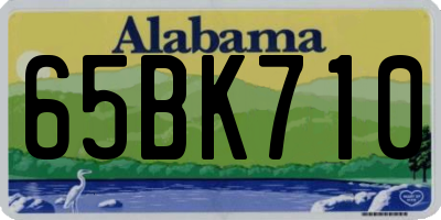 AL license plate 65BK710
