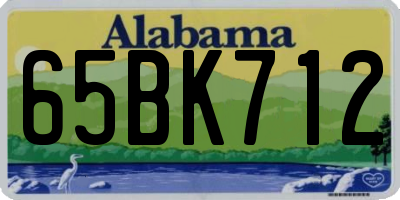AL license plate 65BK712
