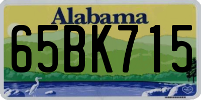 AL license plate 65BK715