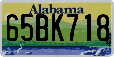 AL license plate 65BK718