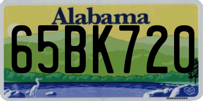 AL license plate 65BK720
