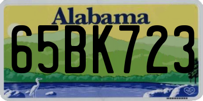 AL license plate 65BK723